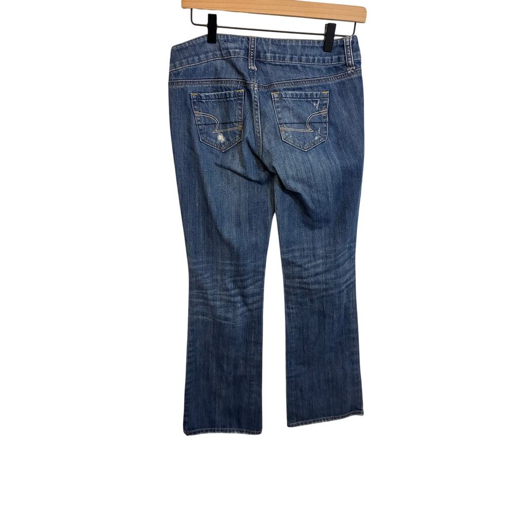American Eagle Favorite Boyfriend Distressed Jeans Women's 0 Dark Wash Cotton - Picture 5 of 5